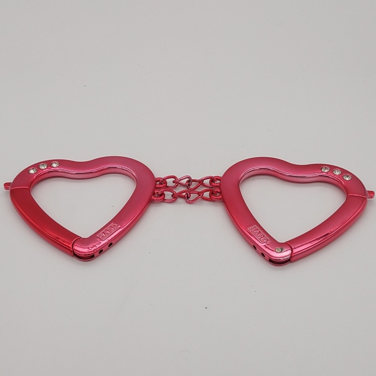 Algema de Metal Coração Vermelho