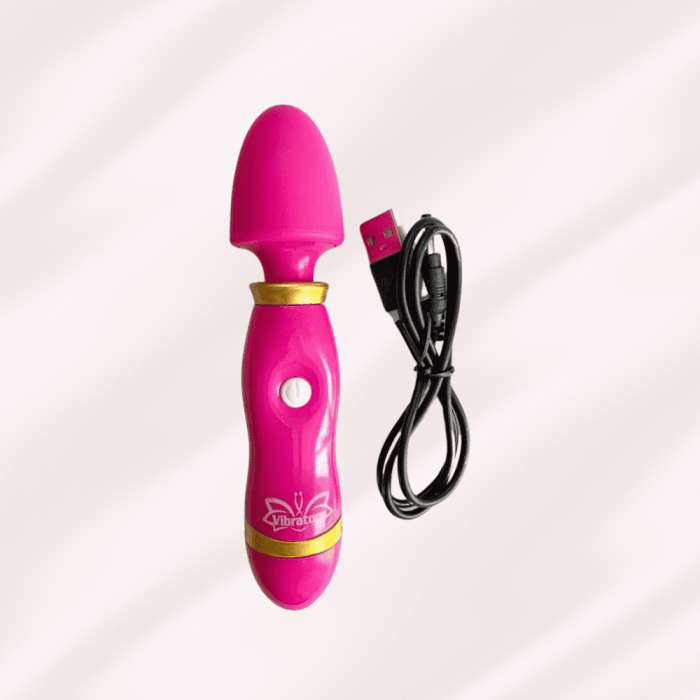 Mini Vibrador Massageador USB 12 Vibrações Pink