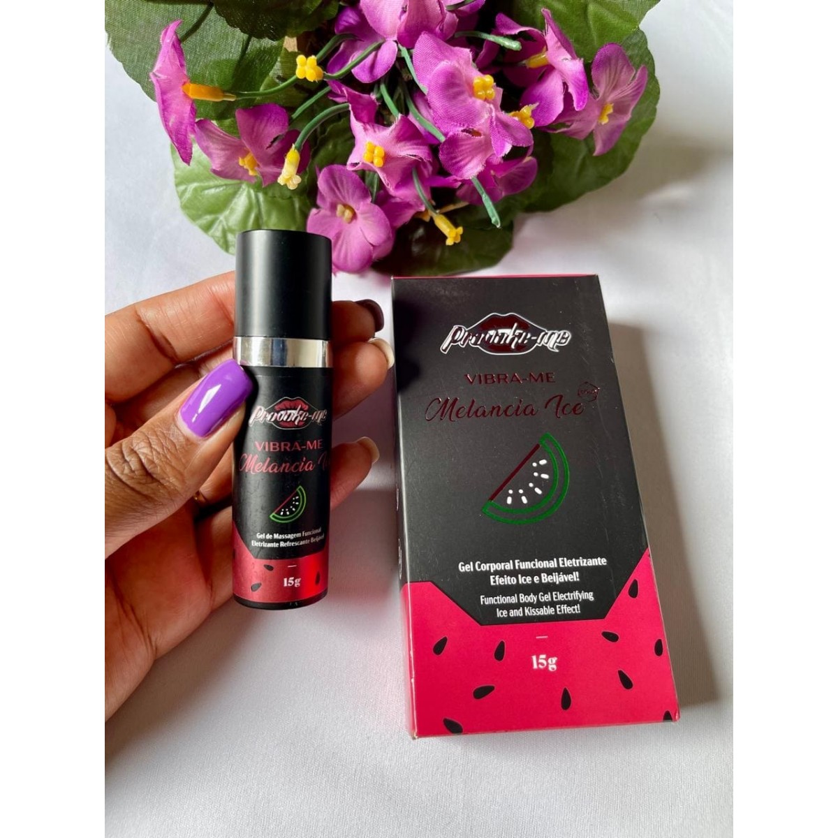 Gel Eletrizante Beijável Vibra-Me Melancia Ice 15g