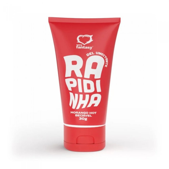Lubrificante Beijável Morango Hot Rapidinha 30g