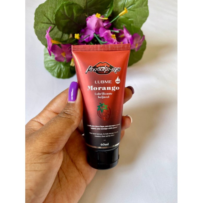 Lubrificante Lubme Morango Hot Beijável 60ml 