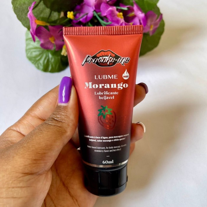 Lubrificante Lubme Morango Hot Beijável 60ml 