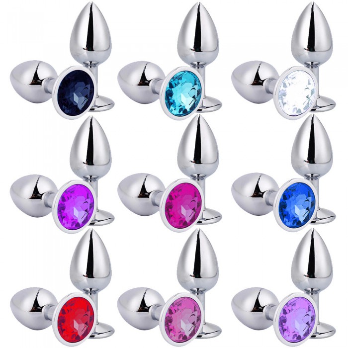 Plug Anal Metal Pequeno com Pedra 
