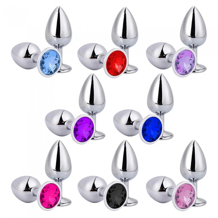 Plug Anal de Metal Tamanho Grande com Pedra 