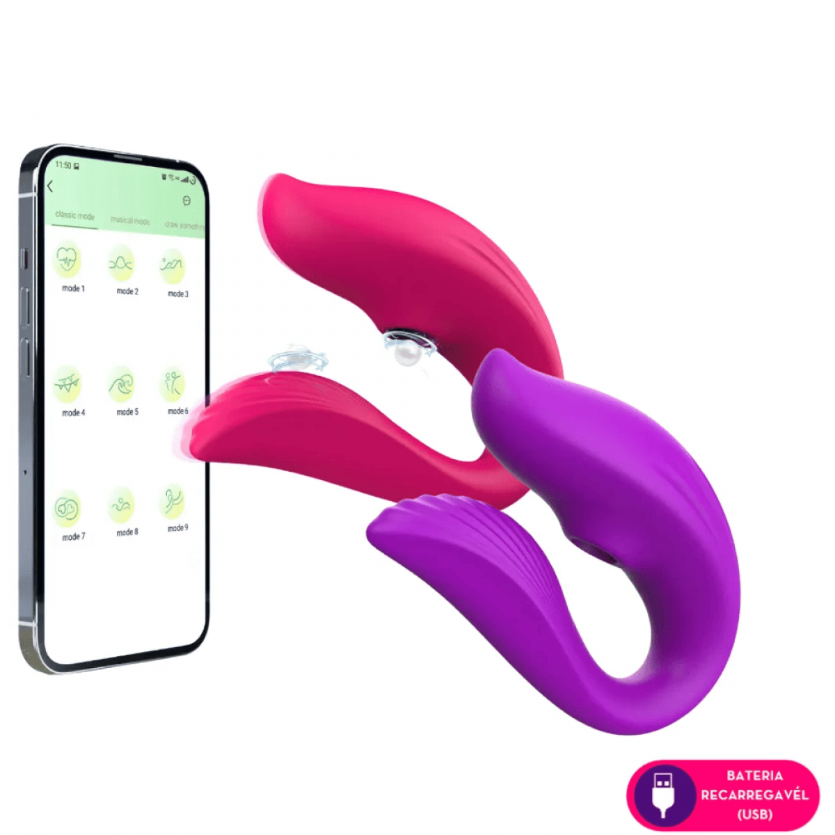 Vibrador Casal por App