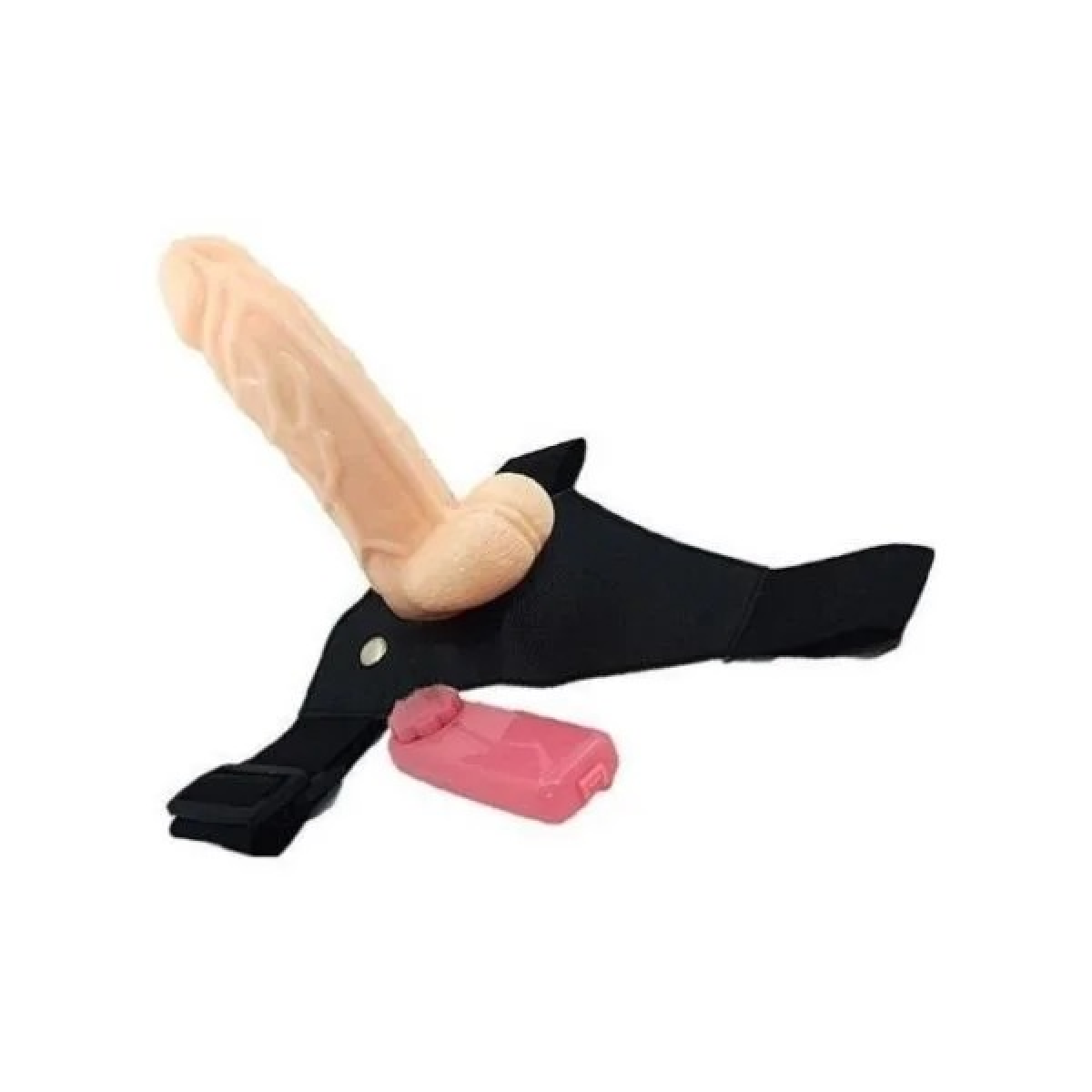 Cinta Peniana com Prótese e Vibro A cinta peniana com prótese e vibro possui uma prótese com escroto, confeccionada em material resistente e confortável. Cinta Peniana com Prótese e Vibro