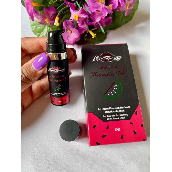 Gel Eletrizante Beijável Vibra-Me Melancia Ice 15g 