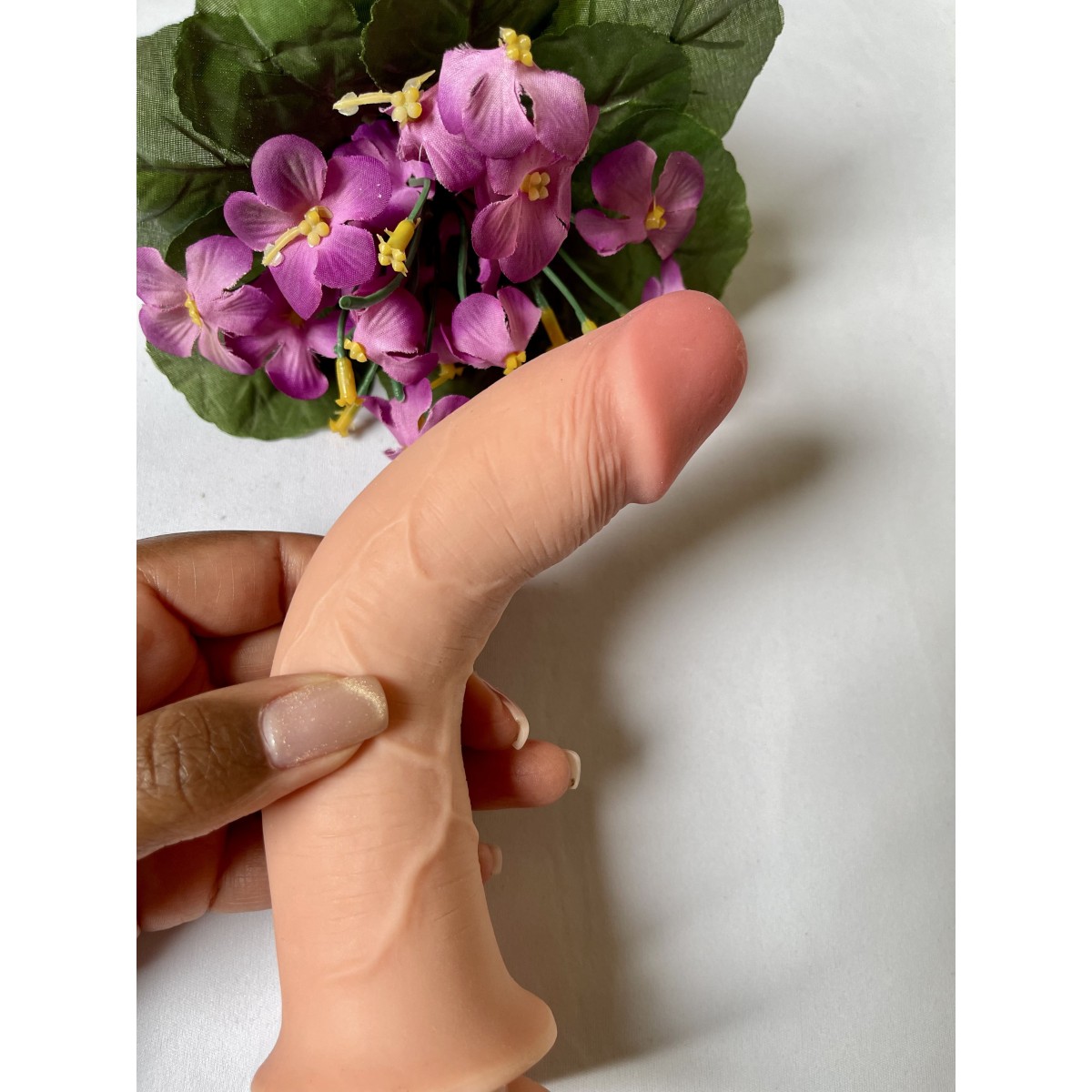 Prótese Realística com Ventosa Removível, Vértebra e Dupla Camada 19x3,5cm