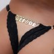 Calcinha Fio Dental Frases Me Fode com Strass