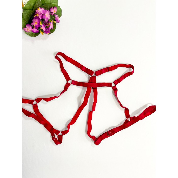 Cinta Liga Harness Vermelha Cinta Liga Harness Vermelha