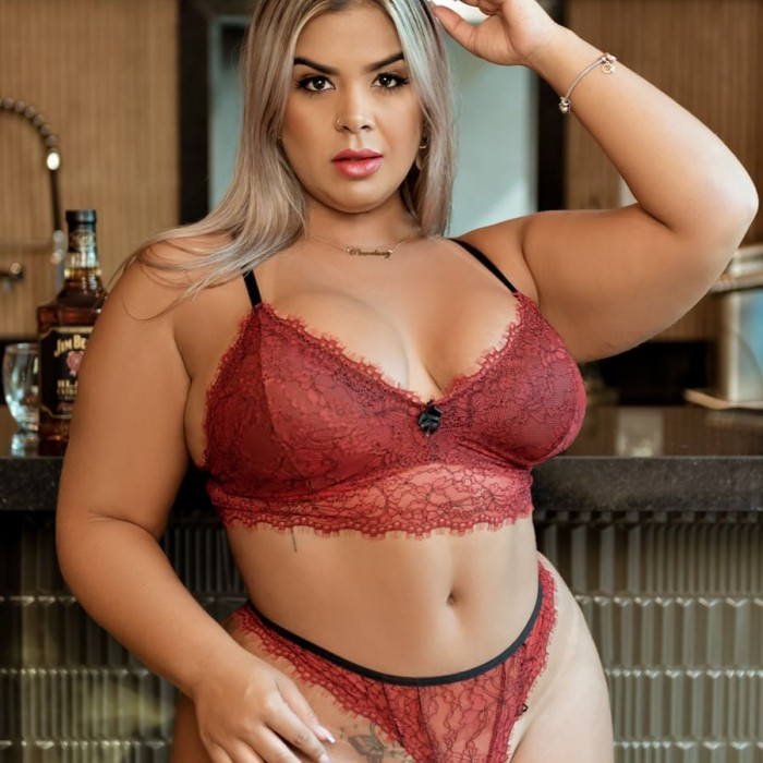 Conjunto Cropped sem Bojo Rubi com Preto 48 