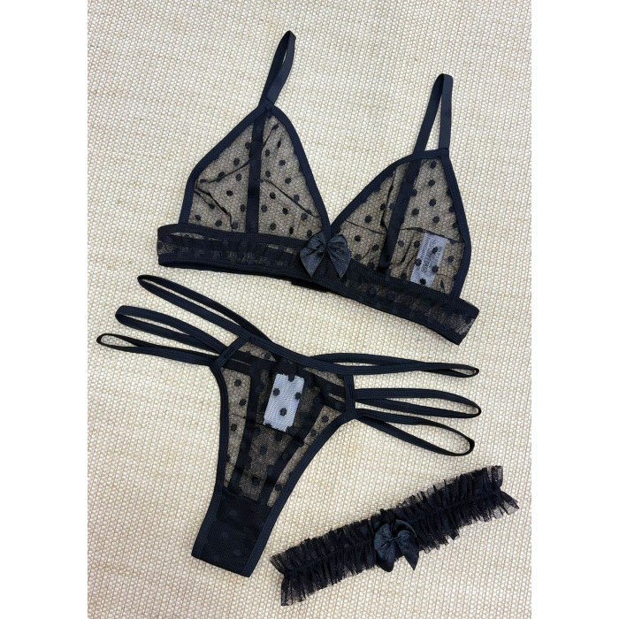 Conjunto em Tule e Renda sem Bojo