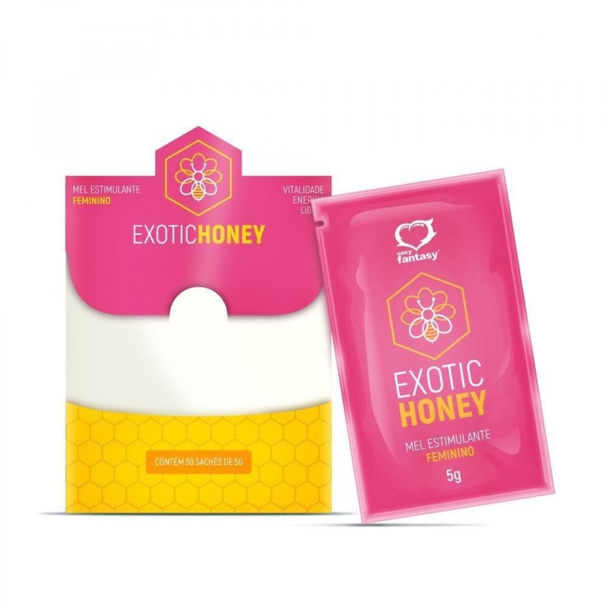 Sache Mel Estimulante Feminino 5g O sache mel estimulante feminino 5g é feito à base de mel e extratos naturais proporciona maior vitalidade, energia no dia a dia e na hora H, potencializando a libido que falta em seus momentos de prazeres! Sache Mel Estimulante Feminino 5g