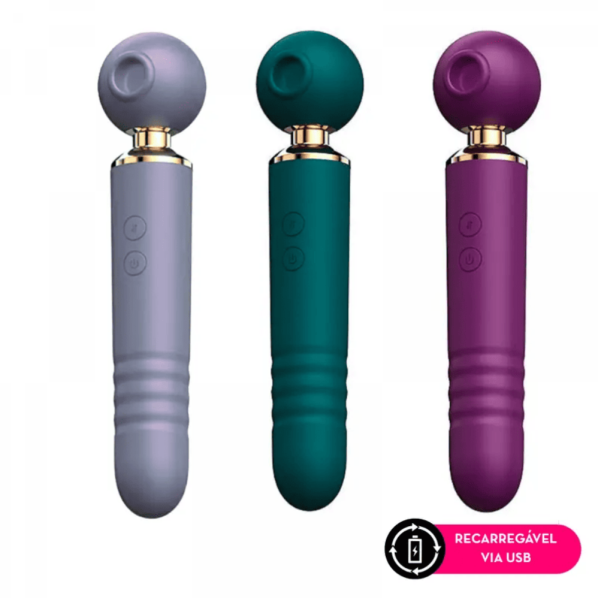Vibrador Varinha Mágica 3 em 1
