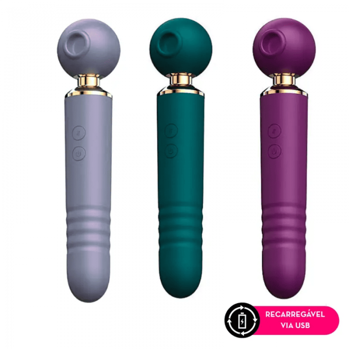 Vibrador Varinha Mágica 3 em 1 Vibrador Varinha Mágica 3 em 1