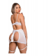 Conjunto em Renda com Detalhes Strappy e Saia em Tule