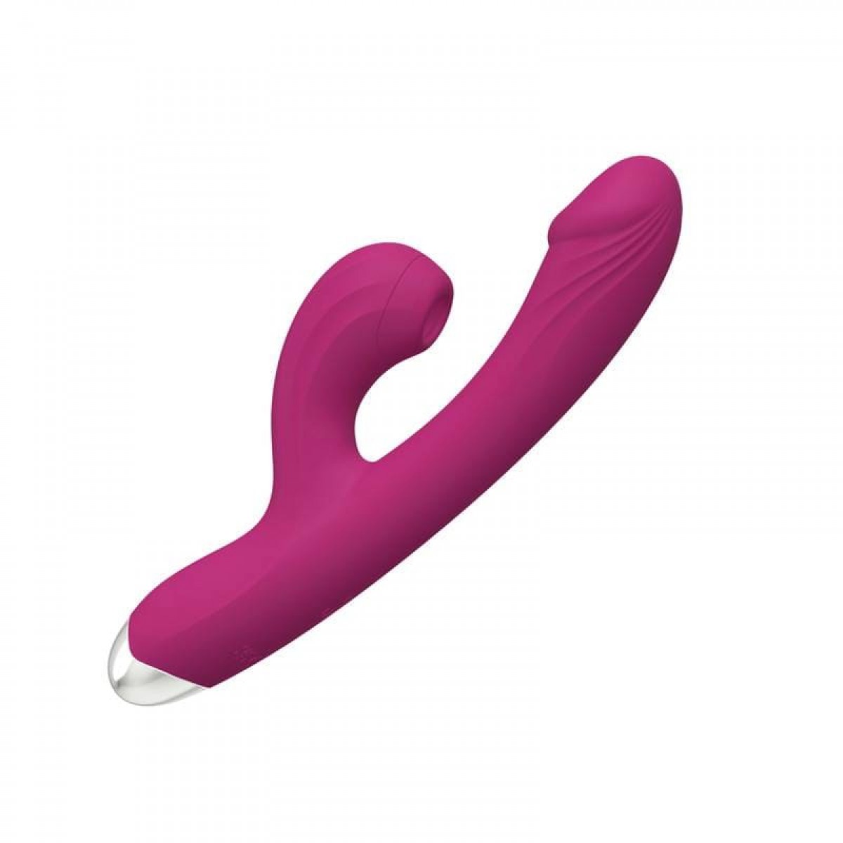 Vibrador Duplo com Estimulador Sucção 10 Modos