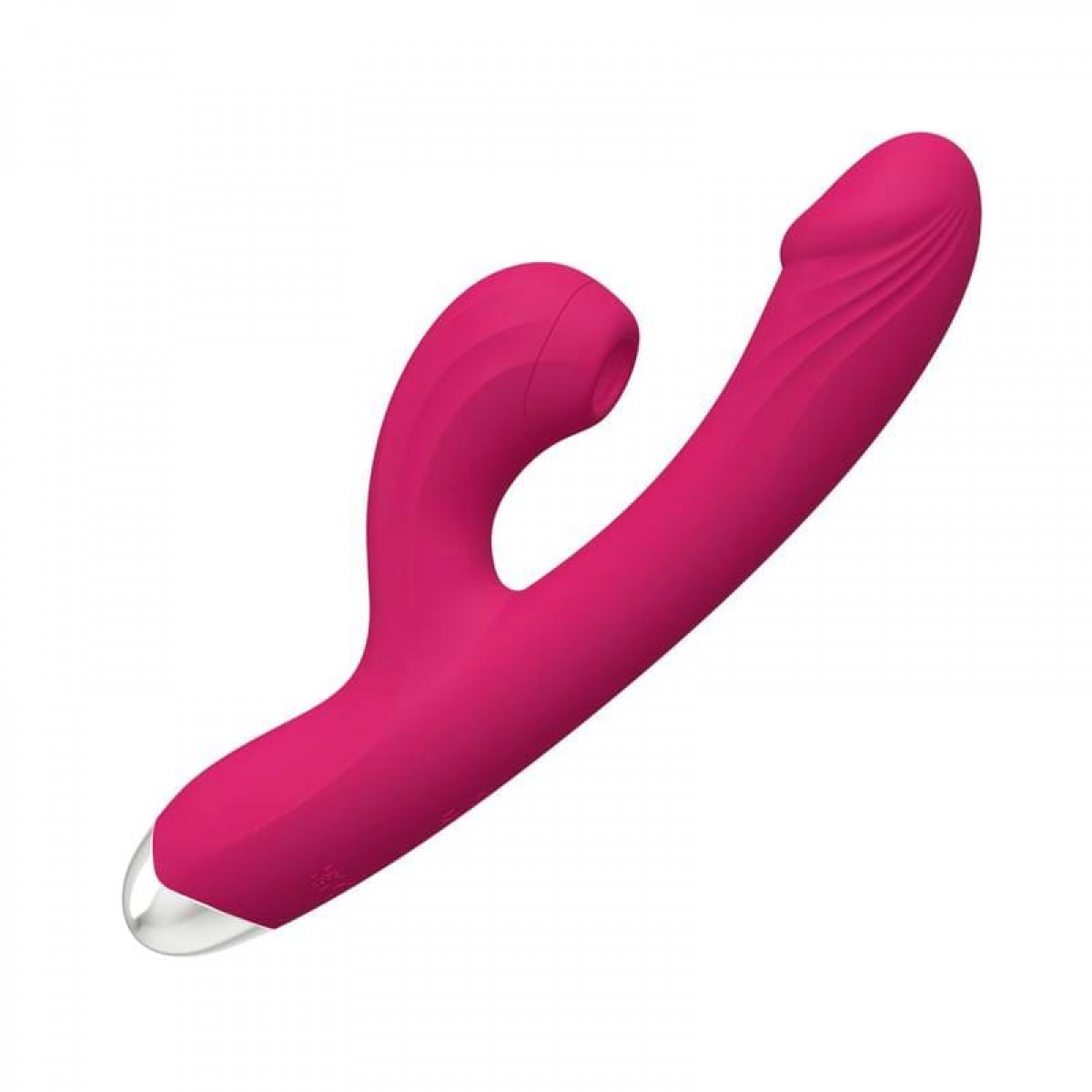 Vibrador Duplo com Estimulador Sucção 10 Modos