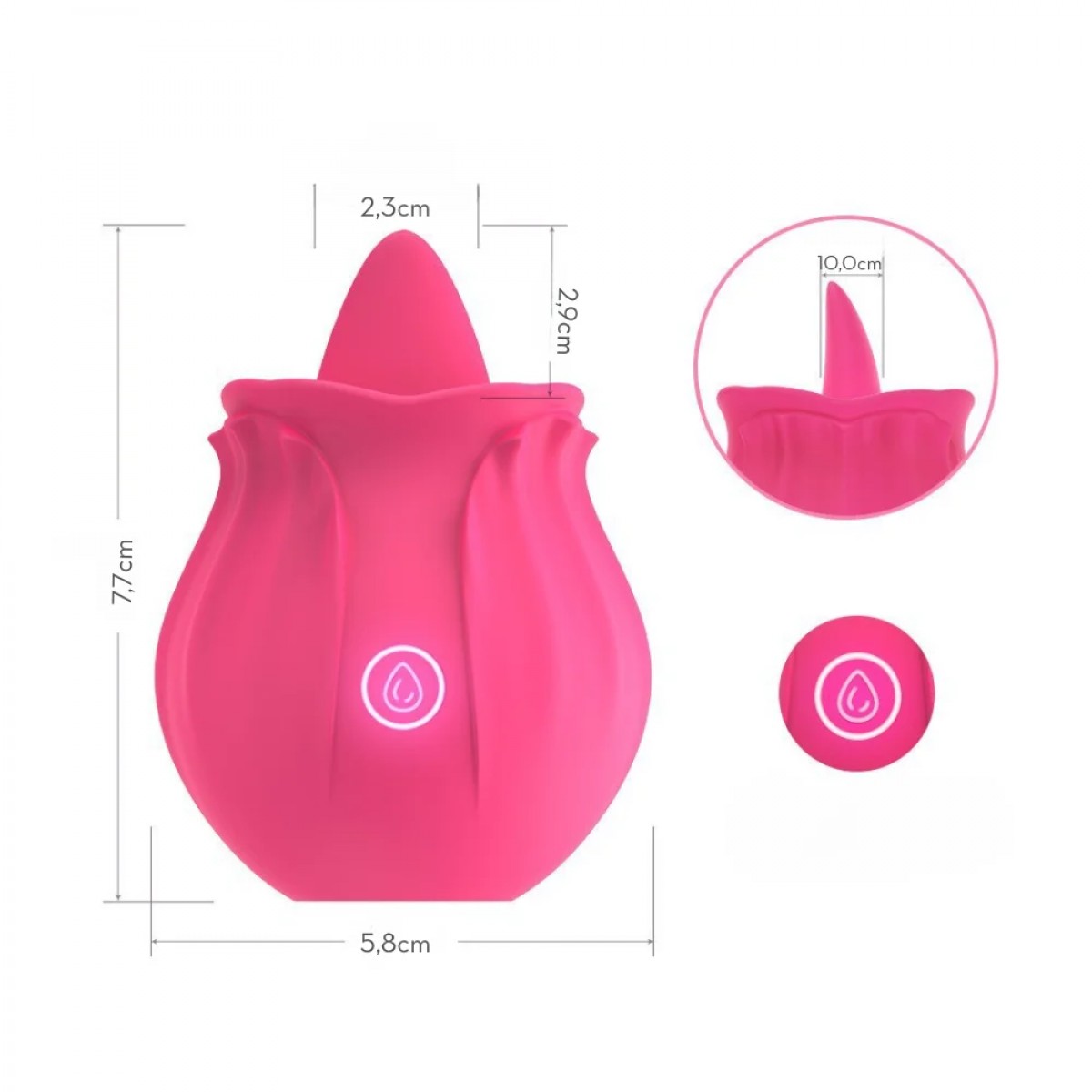 Vibrador Estimulador Língua Flower