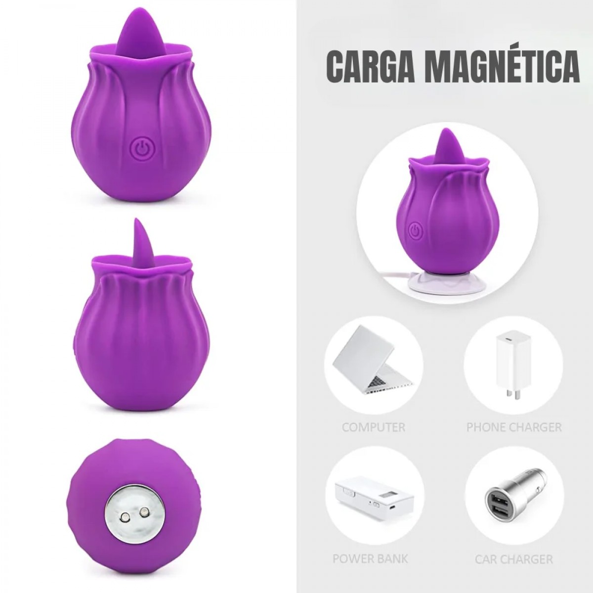 Vibrador Estimulador Língua Flower