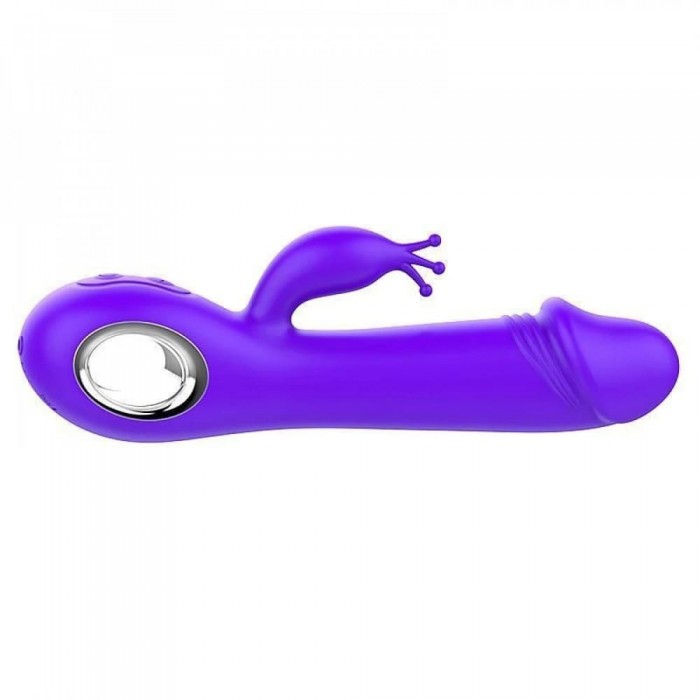 Vibrador Ponto G e Clitóris com Rotação e 7 Vibrações Azul Vibrador Ponto G e Clitóris com Rotação e 7 Vibrações Azul