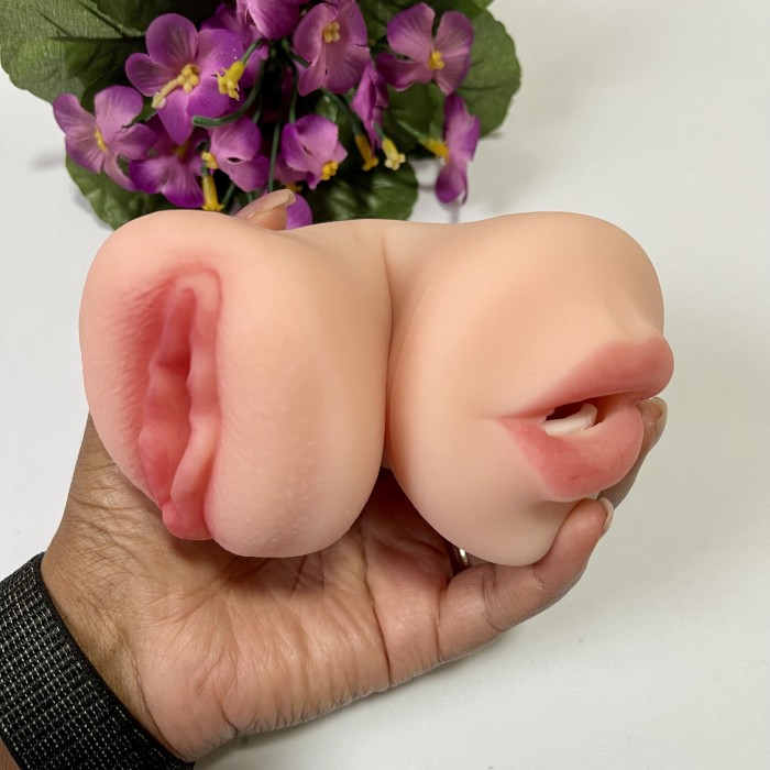 Masturbador Masculino Duplo Boca e Vagina 