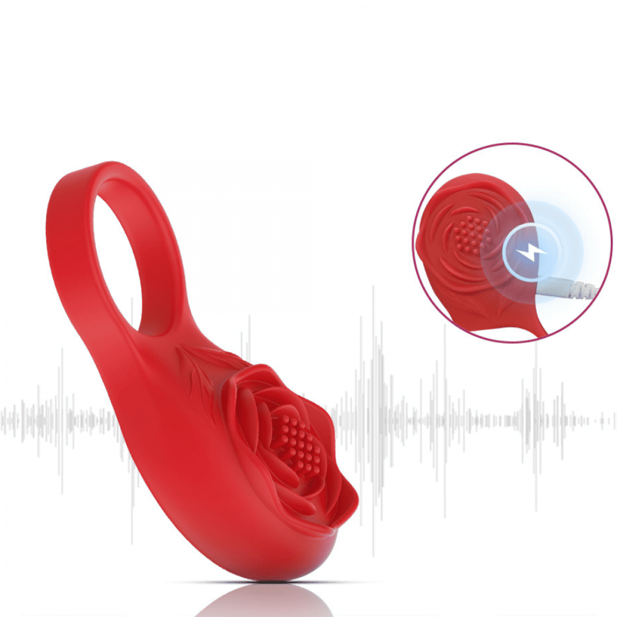 Anel Peniano em Formato de Flor com Vibro App O anel peniano em formato de flor com vibro app possui estimulador de testículos e clitóris. Anel Peniano em Formato de Flor com Vibro App